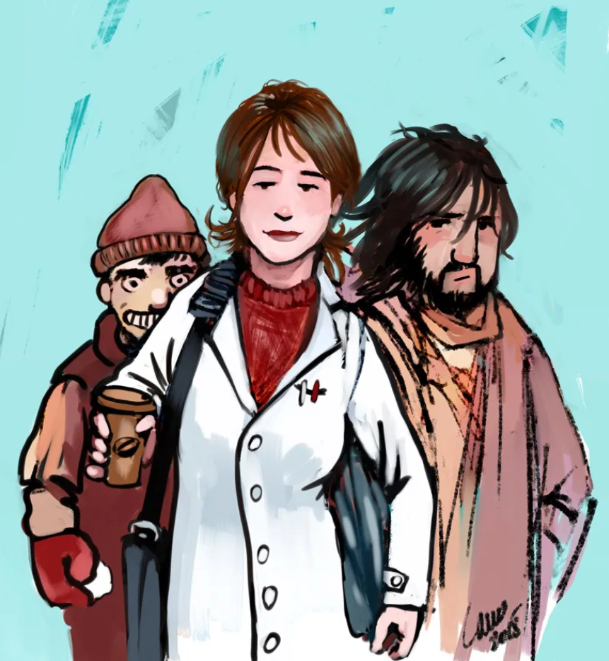 Claudia, Desquicio, and the Madman by Cano